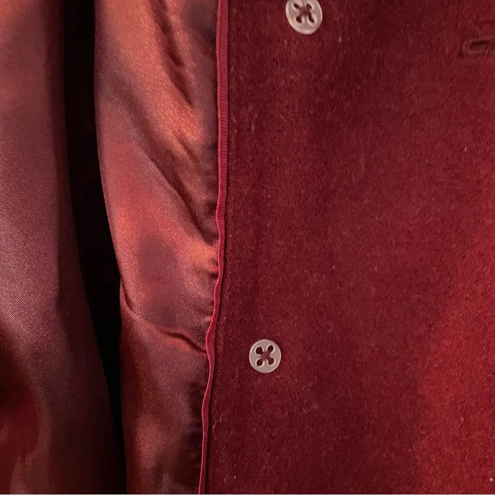 3 for $25! Merona Women's‎ Burgundy Double-Breasted Wool Blend Coat, size small